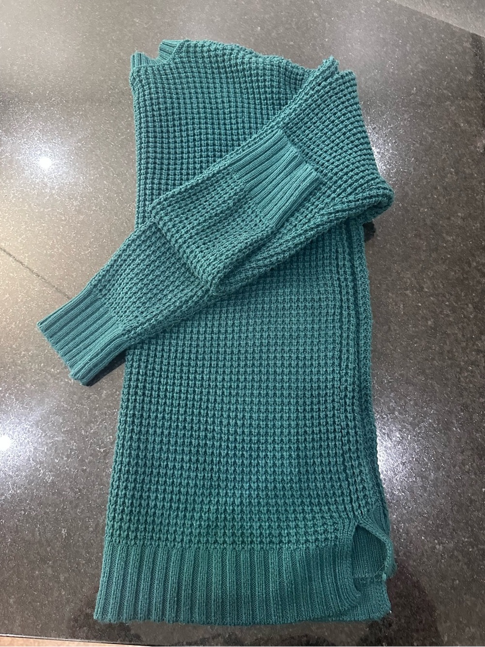 Sonoma Teal Waffle-Knit Crewneck Sweater